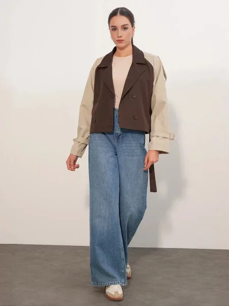 Bigdart Přechodný kabát Trenchcoats / hnědá béžová