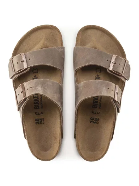 Pantofle BIRKENSTOCK Arizona LEOI Narrow tabacco brown hnědé