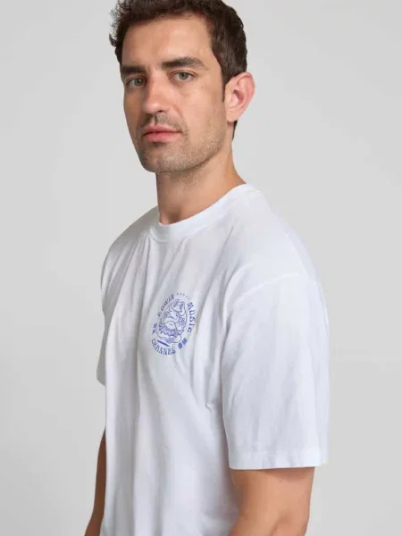 T-shirt z nadrukiem z logo model ‘EDWIN MUSIC CHANNEL’ biała