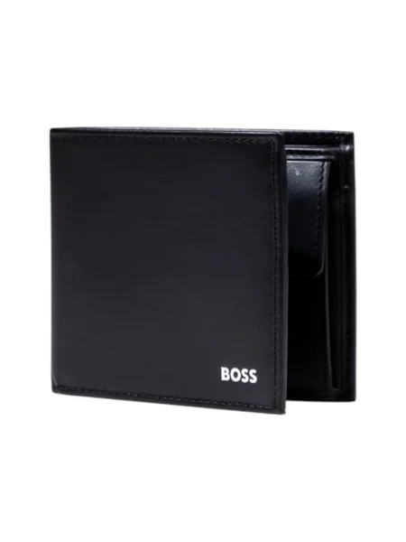 BOSS bőr pénztárca fekete