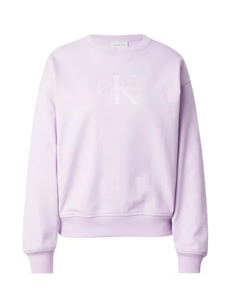 Calvin Klein Jeans Mikina dámska s bavlnou fialová