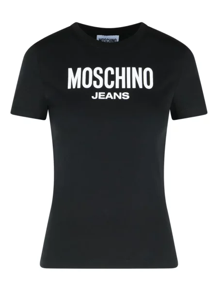 Tricou Moschino Jeans cu imagine negru