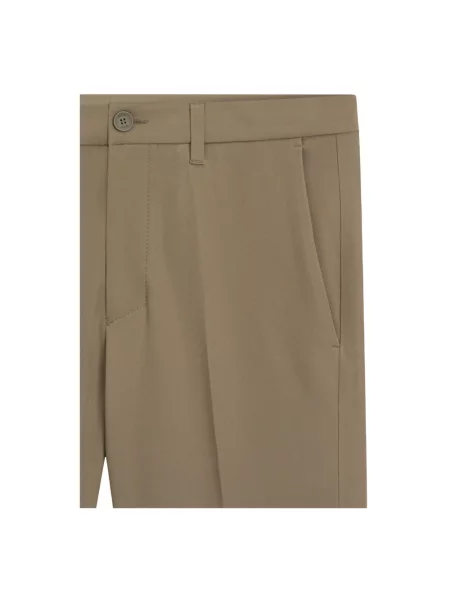 Spodnie o kroju slim fit z trokami model ‘T_COMMUTER’ Boss Green beżowe