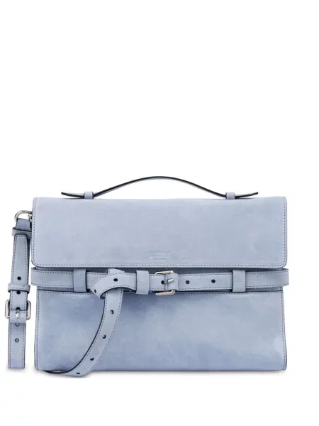 Geantă plic Moschino cu legături albastru