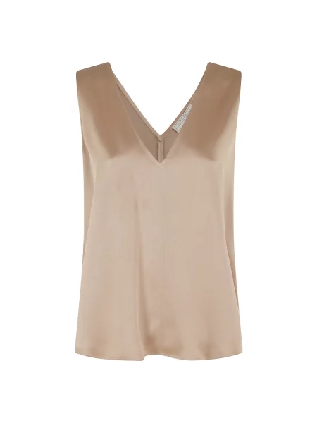 Top Antonelli Firenze bez rękawów beżowy