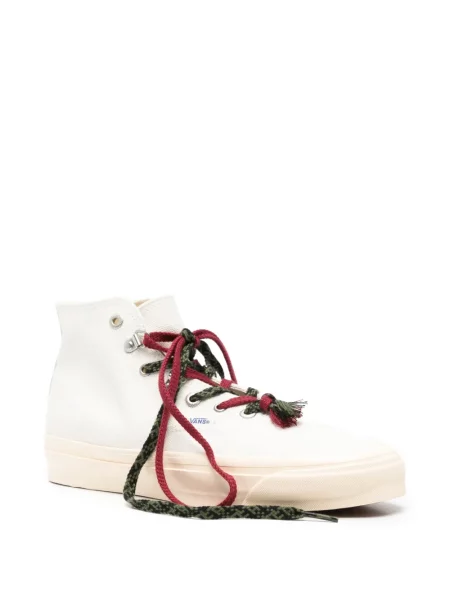 Sneakerși Vans cu șireturi din dantelă alb