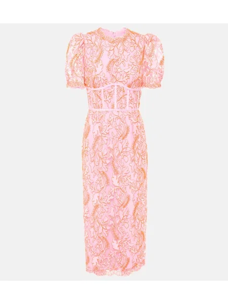 Rochie Rebecca Vallance din dantelă de costum roz