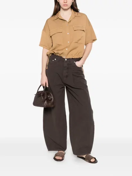 Koszula Dixie z frędzli brązowa