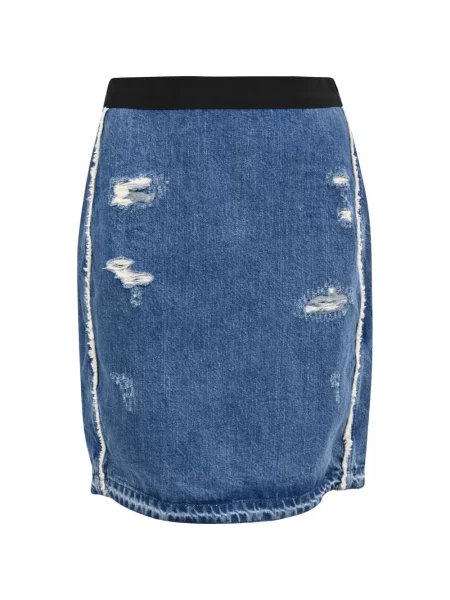 Fustă din denim Sandro albastru