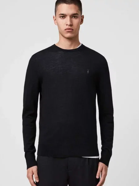AllSaints Пуловер Mode Merino Crew черно