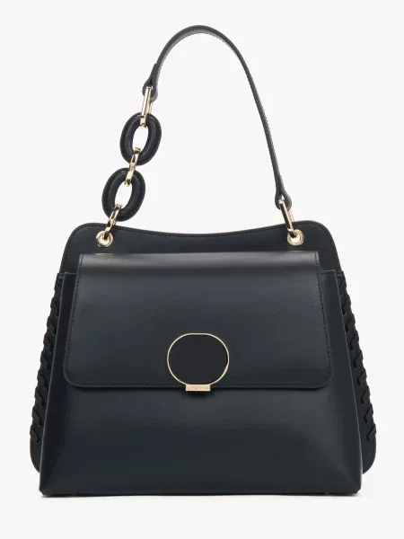 Кожаная сумка Cromia черная