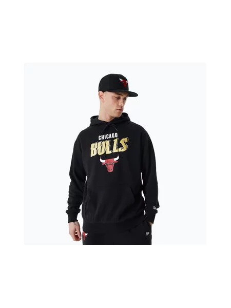 Кофта New Era Team Script OS Hoody Chicago Bulls black чорний