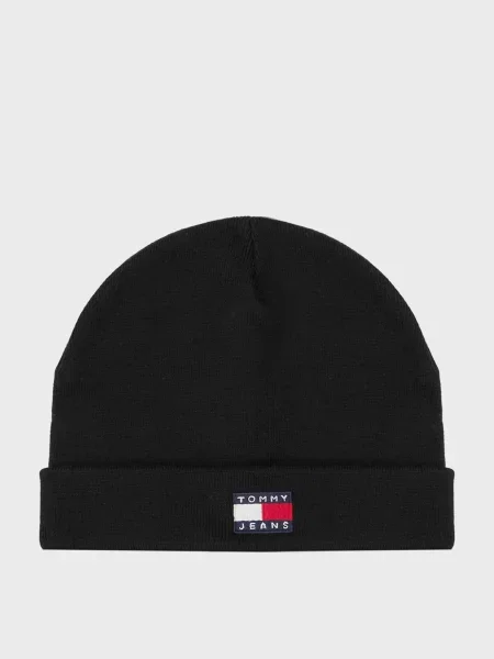 Короткая шапка Tommy Jeans черная