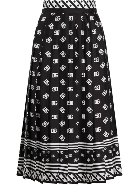 Fustă midi Dolce & Gabbana până la genunchi negru