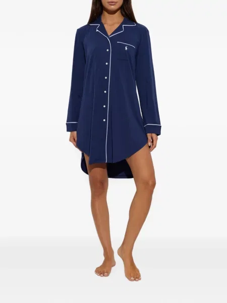 Tricou polo Polo Ralph Lauren cu broderie din dantelă în carouri albastru