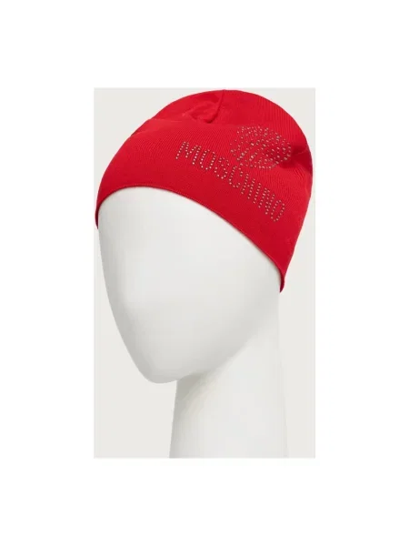 Moschino czapka wełniana czerwona