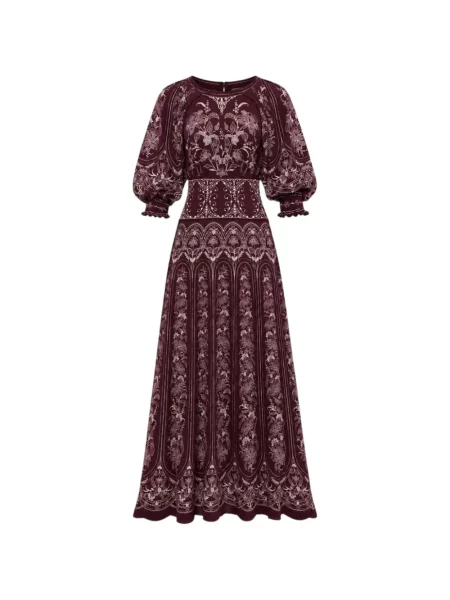 Rochie maxi Farm Rio cu model floral cu imagine violet
