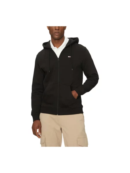 Tommy Jeans Bluza Rozpinana schwarz czarna