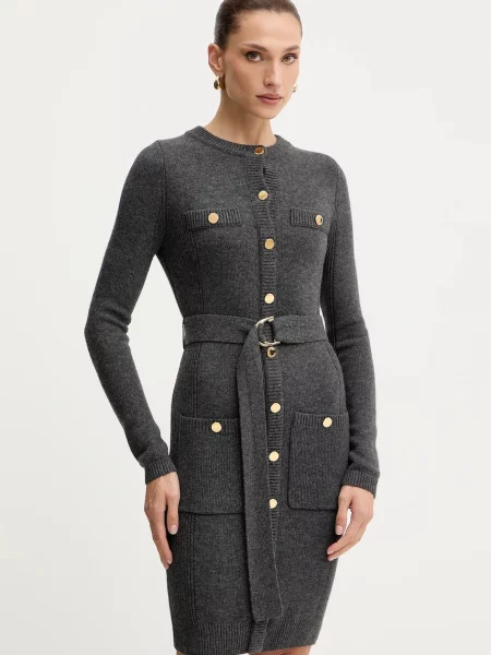 Obleka z dodatkom kašmirja Marciano Guess AFRAH siva