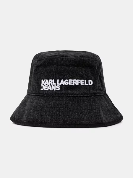 Jeans klobuk Karl Lagerfeld Jeans črna