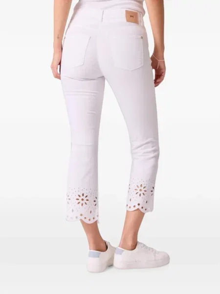 Blugi evazați Mac Jeans evazate alb