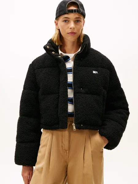 Tommy Jeans Prehodna jakna črna
