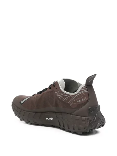 Fűzős csipkés sneaker Norda barna