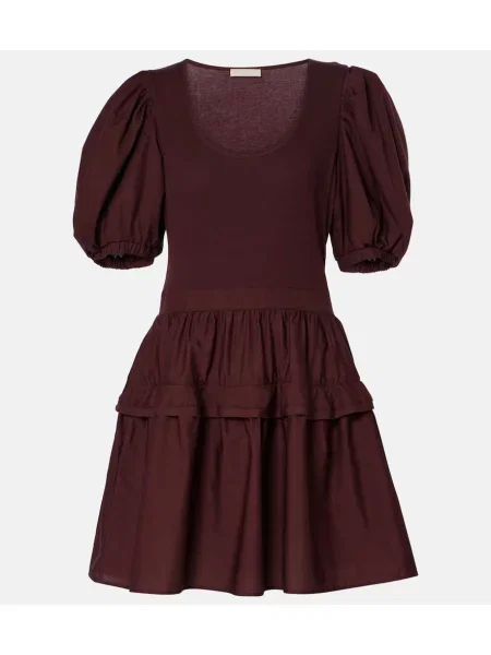 Obleka Ulla Johnson bordo