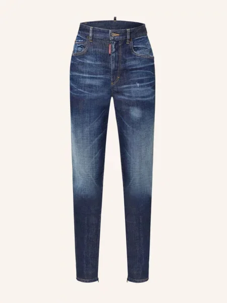 Wysokie Jeansy Skinny Twiggy niebieskie