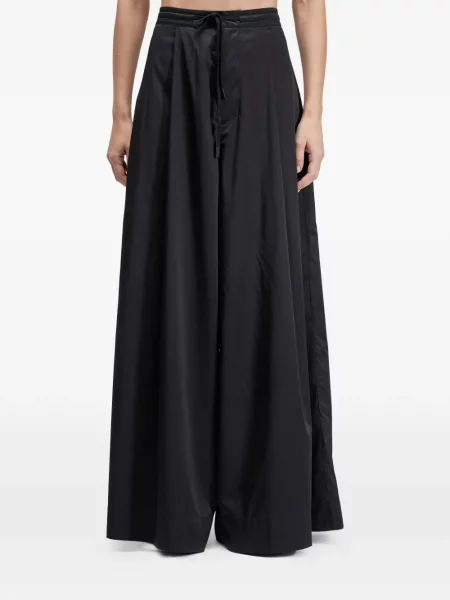 Pantaloni palazzo Osklen din satin negru