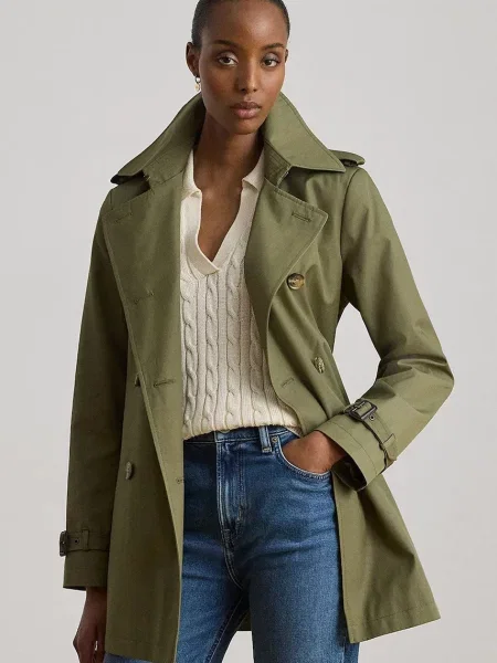 Lauren Ralph Lauren palton pentru femei cu verde