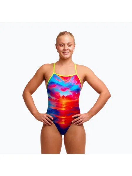 Costum de baie întreg pentru femei Funkita Tie Me Tight One piece sunset delight