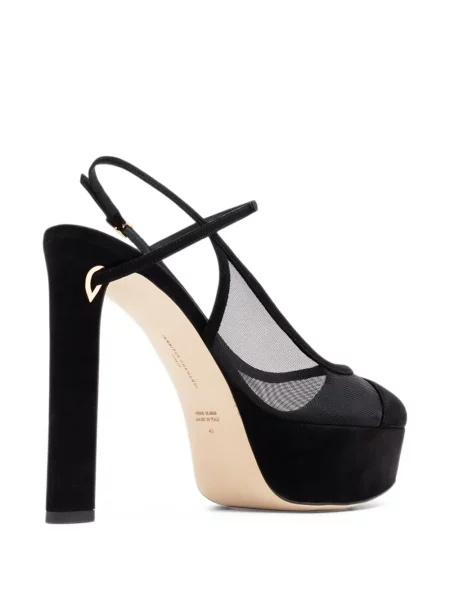 Pantofi cu toc Jennifer Chamandi plasă negru