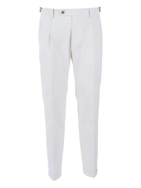 Pantaloni Berwich conici alb
