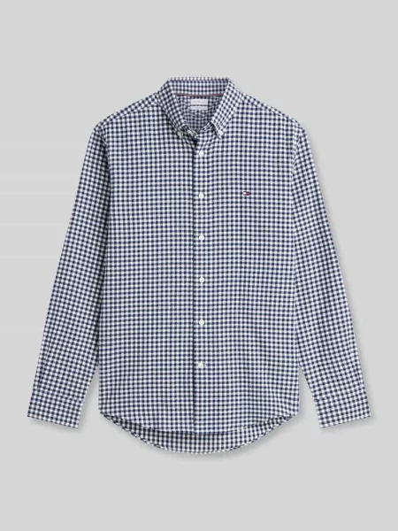 Koszula casualowa o kroju regular fit z czystej bawełny Tommy Hilfiger granatowa