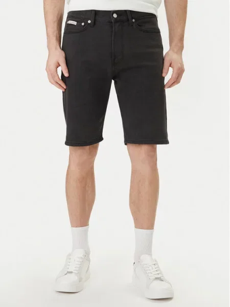 Džínové šortky Calvin Klein Jeans černé