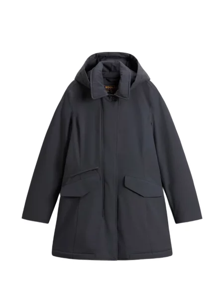 Geacă parka Woolrich cu glugă gri