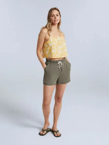 Stella krótka koszulka z bawełny organicznej Yellow