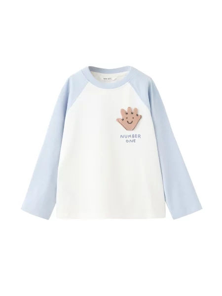 MANGO KIDS Tricou LEGENDB opal / albastru deschis / maro deschis alb