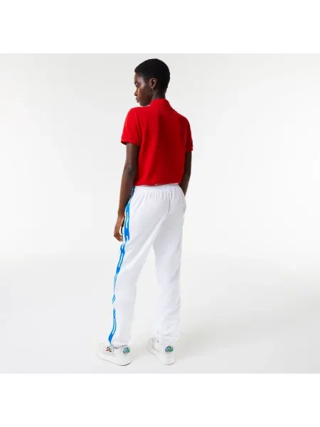 Lacoste Spodnie Dresowe Holiday Unisex Z Nadrukiem Regular Fit białe