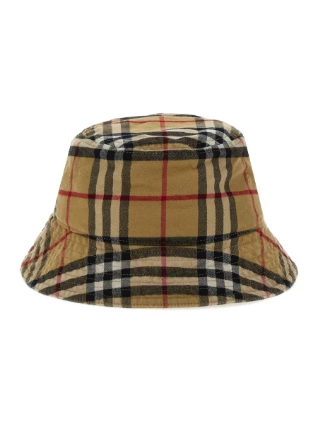 Czapka Burberry w kratę retro beżowa