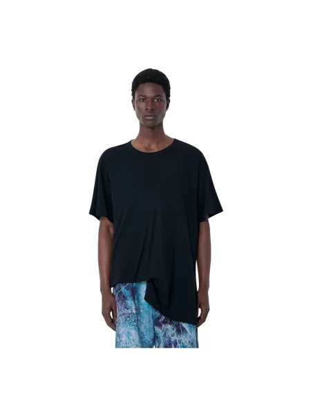 Koszulka Yohji Yamamoto z dżerseju czarna