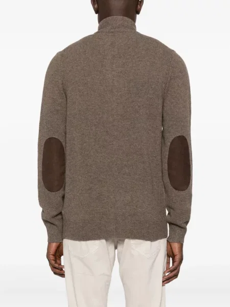 Cardigan Barbour de lână maro