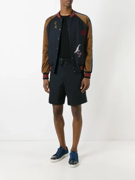 Pantaloni scurți Lanvin cu cordon albastru