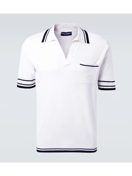 Svilena polo majica Dolce&gabbana bela