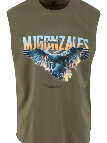 MJ Gonzales Tričko Eagle olivová / mix barev