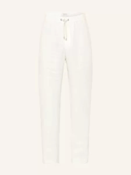 Agnona Lněné Chino Kalhoty Regular Fit bílá