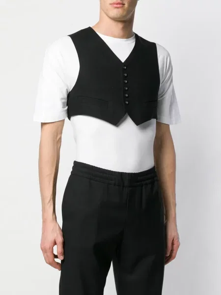 Zkrácená vesta Jean Paul Gaultier Pre-owned černá