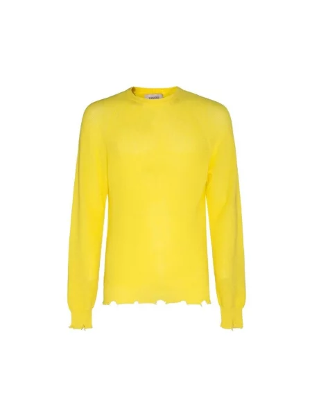 Sweter Laneus wełniany żółty