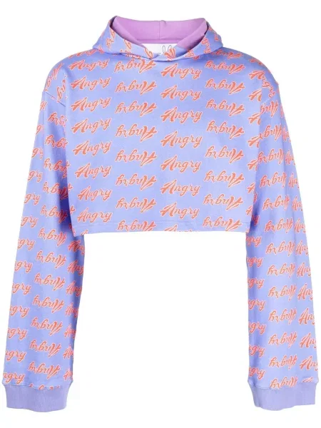 Hanorac cu glugă Natasha Zinko cu imagine violet